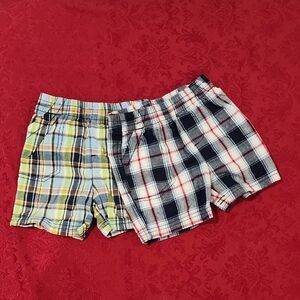 Jumping Beans Plaid Kids Shorts - Blue and Yellow